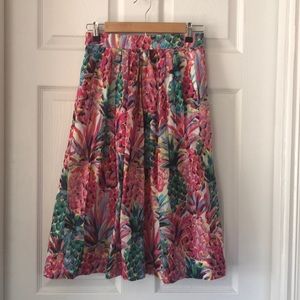 SALE! J. Crew Pineapple Midi Skirt in Size 0
